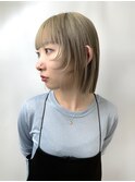 顔周りレイヤー×肩上ボブ