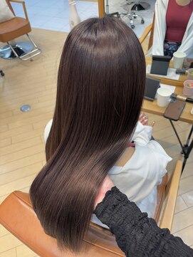 ユニ バイ マグ 長野店(Uni.by Mag) 20代30代大人かわいいモカベージュナチュラルロブヘアー美肌