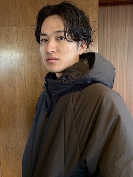 ヨロヘアー(YOLO hair) メンズ/ニュアンスパーマ/センターパート