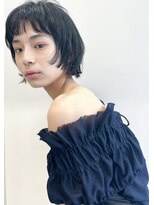 ゴブンノロク(GOBUN NO ROKU)&nbsp;20代30代40代ナチュラルソフトウルフ乾かすだけシアーブラック