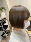 髪質改善/縮毛矯正/酸性ストレート/ショート/ショートボブ/前髪