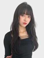 ユーフォリア 渋谷グランデ(Euphoria SHIBUYA GRANDE) ダークブラウン ウェーブヘア 前髪カット