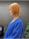 オレンジベージュ【藤沢/本鵠沼/ヘッドスパ/白髪ぼかし/ボブ】