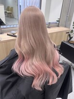 ペレ 渋谷(PELE)&nbsp;くびれヘア/アプリコットオレンジ/夏のヘアアレンジ/渋谷