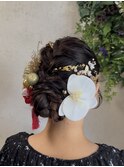 【前田】編み込みシニヨン