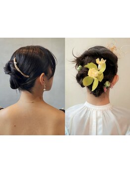 《ヘアアレンジにも+αのセンスを》デート/推し活のカジュアルヘア～結婚式/成人式/卒業式の本格ヘアまで◯