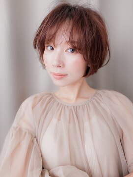 カバーヘア ブリス 川口(COVER HAIR bliss) ピンクベージュバーガンディ小顔マッシュパーマZ川口30代40代