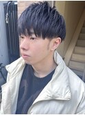 メンズネイビーブルーパープルイルミナカラーブルーブラック堺東