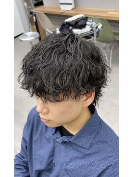 オムデュー(HOMME DEUX) 【KAITO】マッシュウルフ×波巻きパーマ