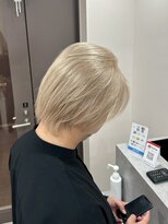 ユウル 横浜(juhl.) アッシュブロンドブリーチダブルカラーメンズハイトーンカラー