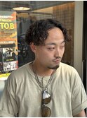 MEN’S HAIR/サーフカール/刈り上げセンターパート/船橋