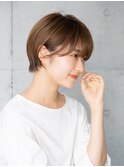 カジュアルフェミニンな小顔ショート＃ショートパーマ