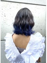 タイドヘア 茨木店(TIDE HAIR) ブルーグレー_裾カラー