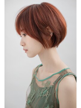 チャンプ 小阪店(Champ) 【Champ小阪】艶オレンジがイマドキ☆丸みショートボブ
