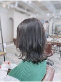 くびれウルフヘアー×モカグレージュ