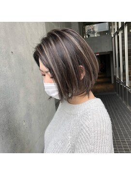 クレア 下北沢(CREA) ショート×コントラストハイライト