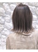 #バレイヤージュ#ボブ#ベージュ#ハイライト