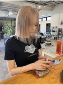 透明感抜群♪ダブルカラーブリーチミルクティーベージュ