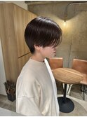 【ハンサムショート×透明感ベージュ】