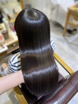ハピネス 梅田茶屋町店(HAPPINESS) 髪質改善トリートメント/グレージュアッシュ/レイヤーロング