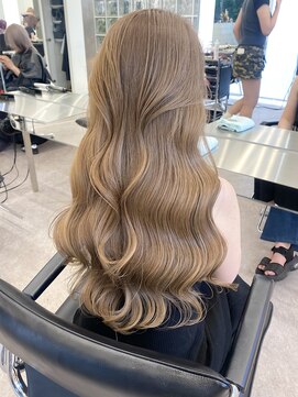 サンクプロジェクト(cinq PROJECT) ミルクティーピンクベージュダブルカラーハイトーン韓国レイヤー