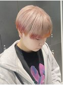 マッシュショート/デザインカラー/裾カラー