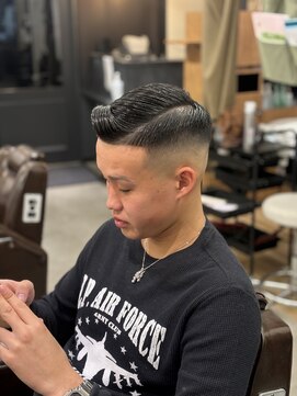 クフィア メンズヘアー カンポ 難波店(CUFFIA MEN'S HAIR CAMPO) 極道パーマスペインカールダークアッシュニュアンスパーマ