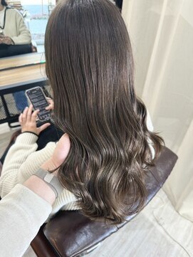 レリーアンテ 大阪梅田(Rely ante) うる艶オリーブベージュ 髪質改善カラー