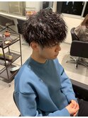 波巻きツイストスパイラルパーマ/フェザーパーマ/眉毛/メンズ