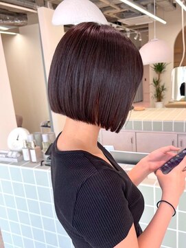 ネウィ ハウオリ 札幌駅前(newi hau'oli) ミニボブラベンダーグレージュ/札幌駅髪質改善トリートメント