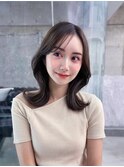 メルティカラー似合わせカットフェミニンロング韓国レイヤー