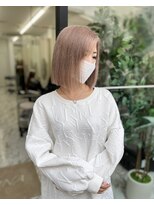 ナナ(NANA)&nbsp;ミルクティー/ベージュ/ブリーチ/カラー/ボブカット