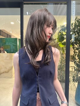 エム(M) 【ブリーチなし】オリーブカラー/ロング/レイヤー