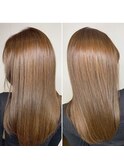 チェリーブラウンブリーチ毛でもここまで艶髪に