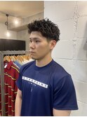 メンズカットスパイキーショートピンパーマソフトツイスト