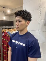 グッドプレイスアンドシング(Good Place&thing)&nbsp;メンズカットスパイキーショートピンパーマソフトツイスト