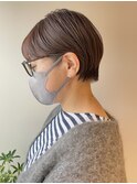 20代30代40代抜け感ショートレイヤーコーラルピンク