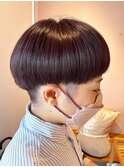 マッシュショート×うる艶ピンクバイオレット