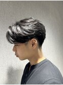 刈り上げニュアンスフェザーパーマ毛流れパーマセンターパート