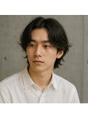 大人メンズミディアムセンターパート 20代 30代 40代 50代 60代