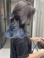 ソル 栄矢場町(SOL) ミディアムレイヤーカット/グラデーションカラー/ブルーカラー