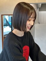 ロンド ボーイ 表参道(Lond BOY)&nbsp;グレーブラウン似合わせカット/ミニボブレイヤー/ダークアッシュ