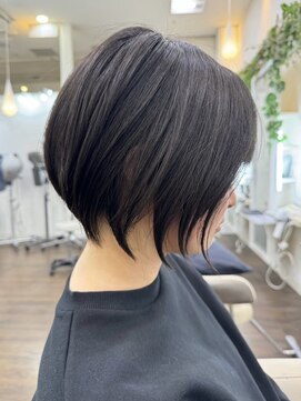 ガーデン 西川田店(garden) 宇都宮白髪ぼかしハイライトショートボブレイヤーカット髪質改善