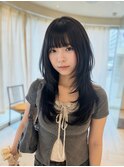 レイヤーカット　レイヤーロング　ハッシュカット　大和八木
