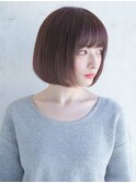 まとまりボブ　カシスピンクカラー