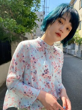 ローウェ 表参道(Louwe) ボブ/大人かわいい/フェザーバング/透け感グレージュ