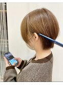 丸みショートボブ　丸みボブ　20代30代40代　ミニボブ