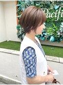 ☆２０代３０代大人可愛いショートボブ　ラベンダーアッシュ