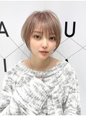 ミルクティーグレージュショート20代30代40代50代