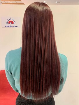 アズールサン 草加西口店(azule-sun) 髪質改善カラー,チェリーブラウン,ピンクカラー【草加】